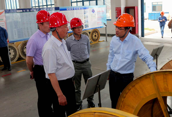 2016年5月14日，宁夏回族自治区人民当局钻研室副主任苏昀一行来JDB电子电缆调研