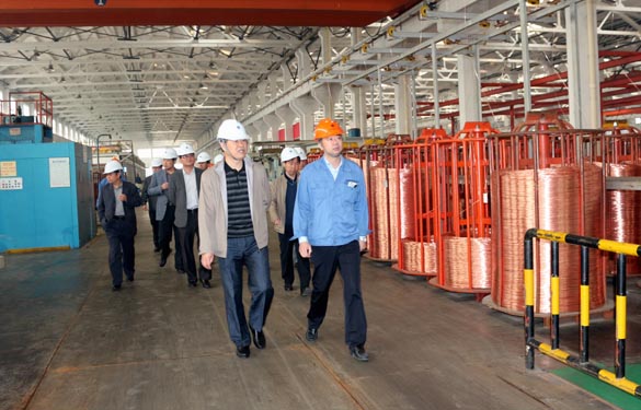 2015年11月3日，新泰市党政代表团来JDB电子电缆调查